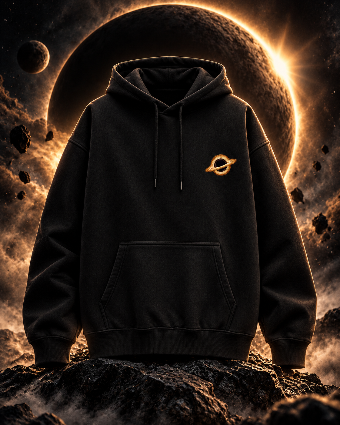 Far From Earth Essentials - Sagittarius A – Galactic Heart Hoodie*