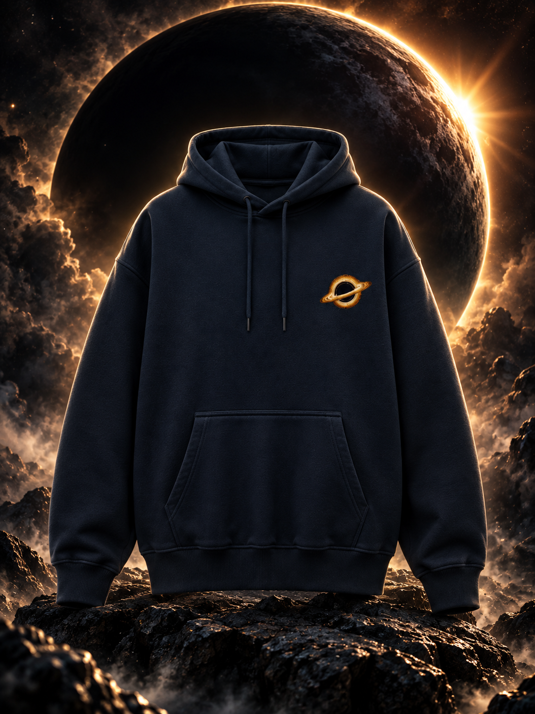 Far From Earth Essentials - Sagittarius A – Galactic Heart Hoodie*