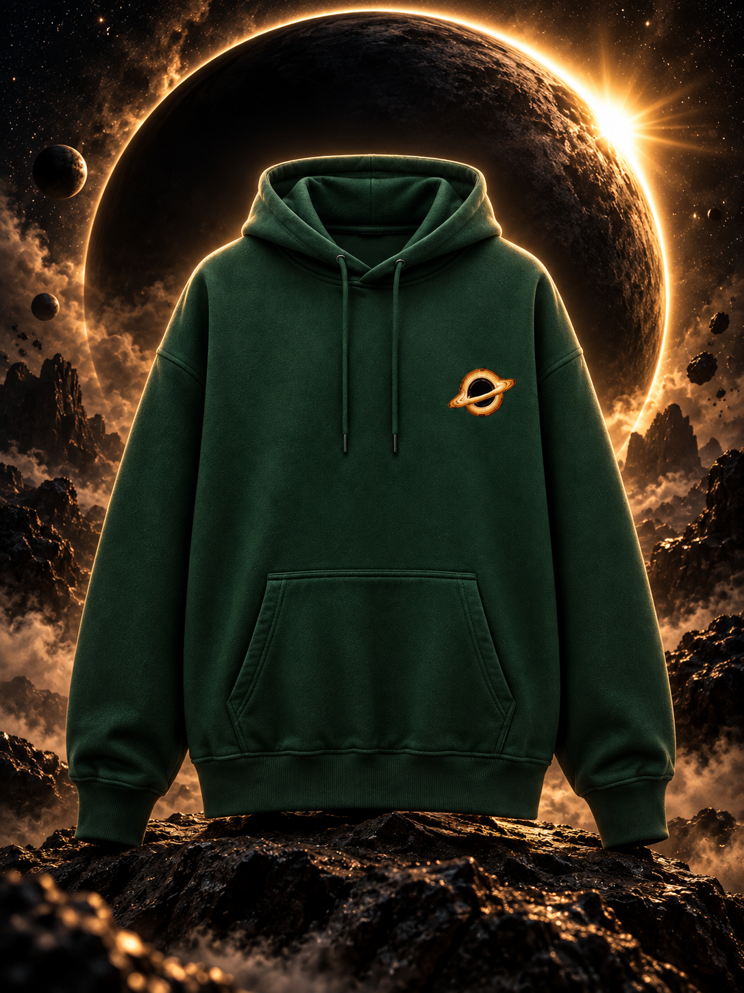 Far From Earth Essentials - Sagittarius A – Galactic Heart Hoodie*