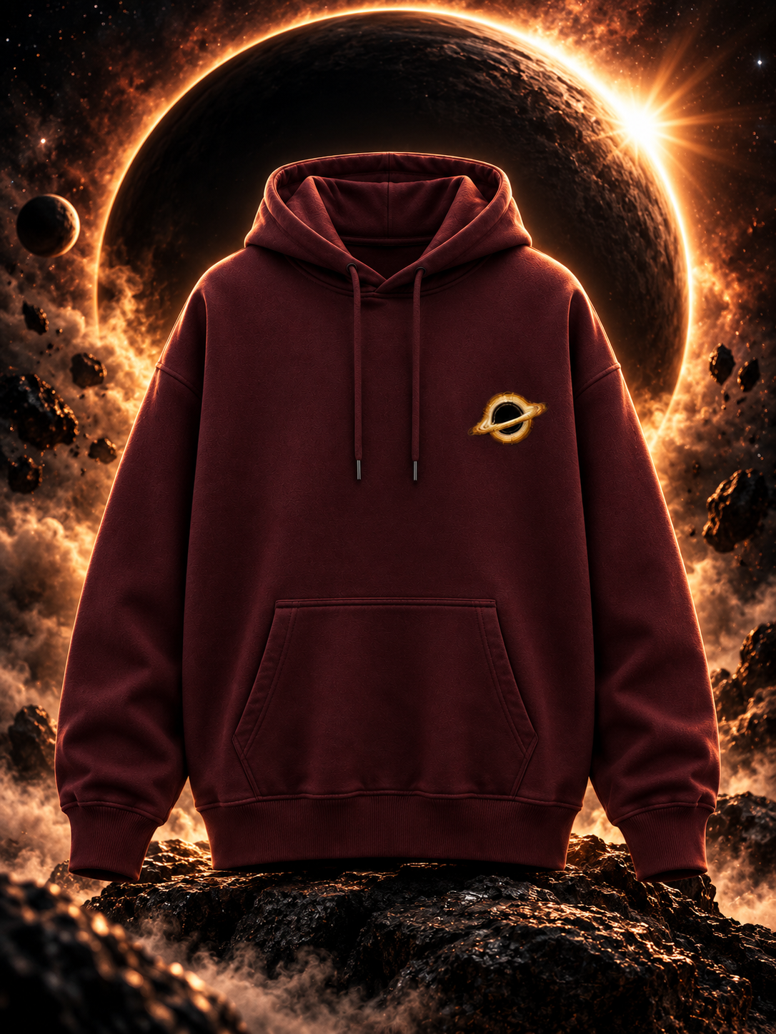 Far From Earth Essentials - Sagittarius A – Galactic Heart Hoodie*
